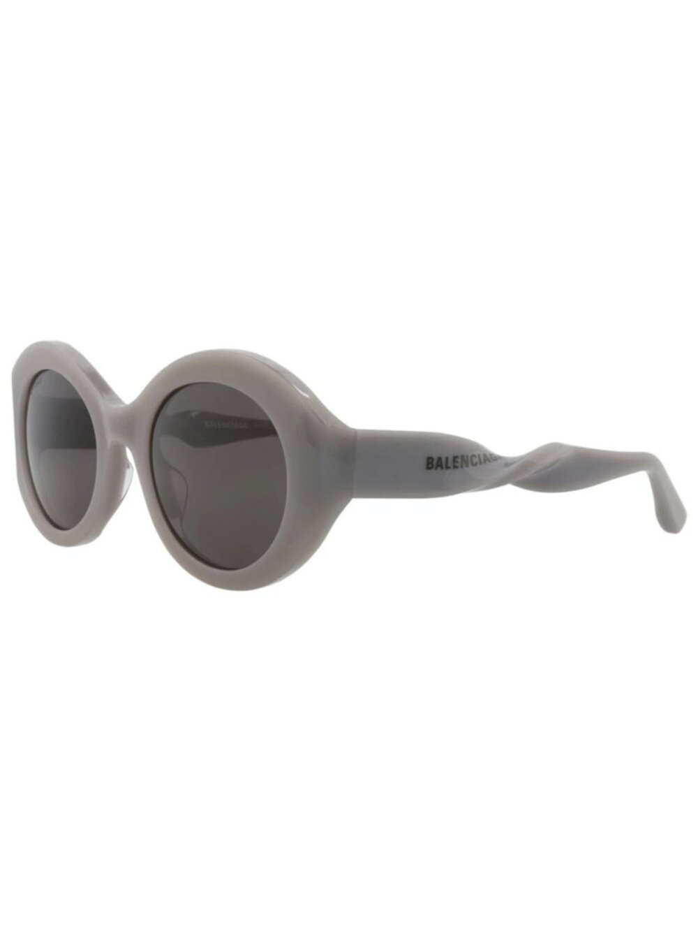 New Balenciaga Women's Sunglasses Round Oval Acetate Frame Grey Grey Grey